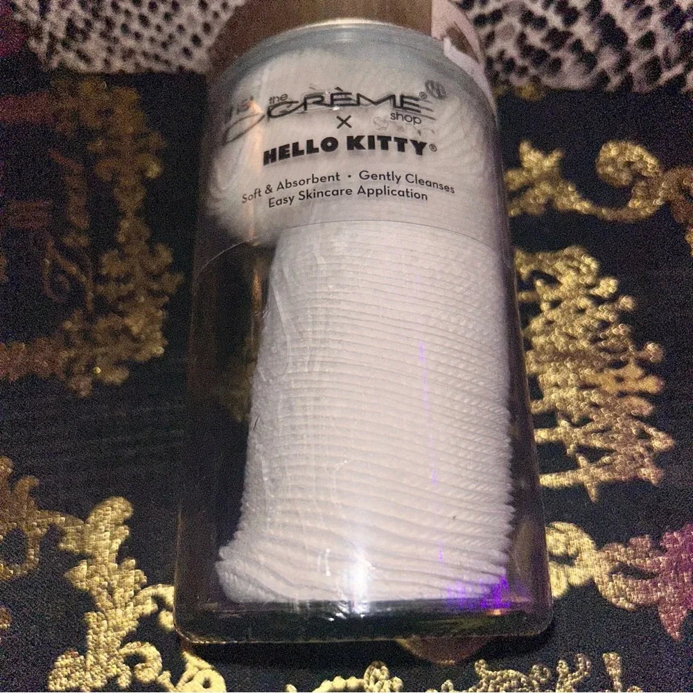 Hello Kitty The Creme shop 80 premium exfoliating cotton pads & collectors jar.